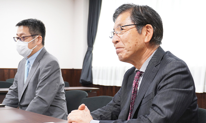 Kenji Osafune, Director/Chief Scientific Advisor and Toshihiro Ishikiriyama, President